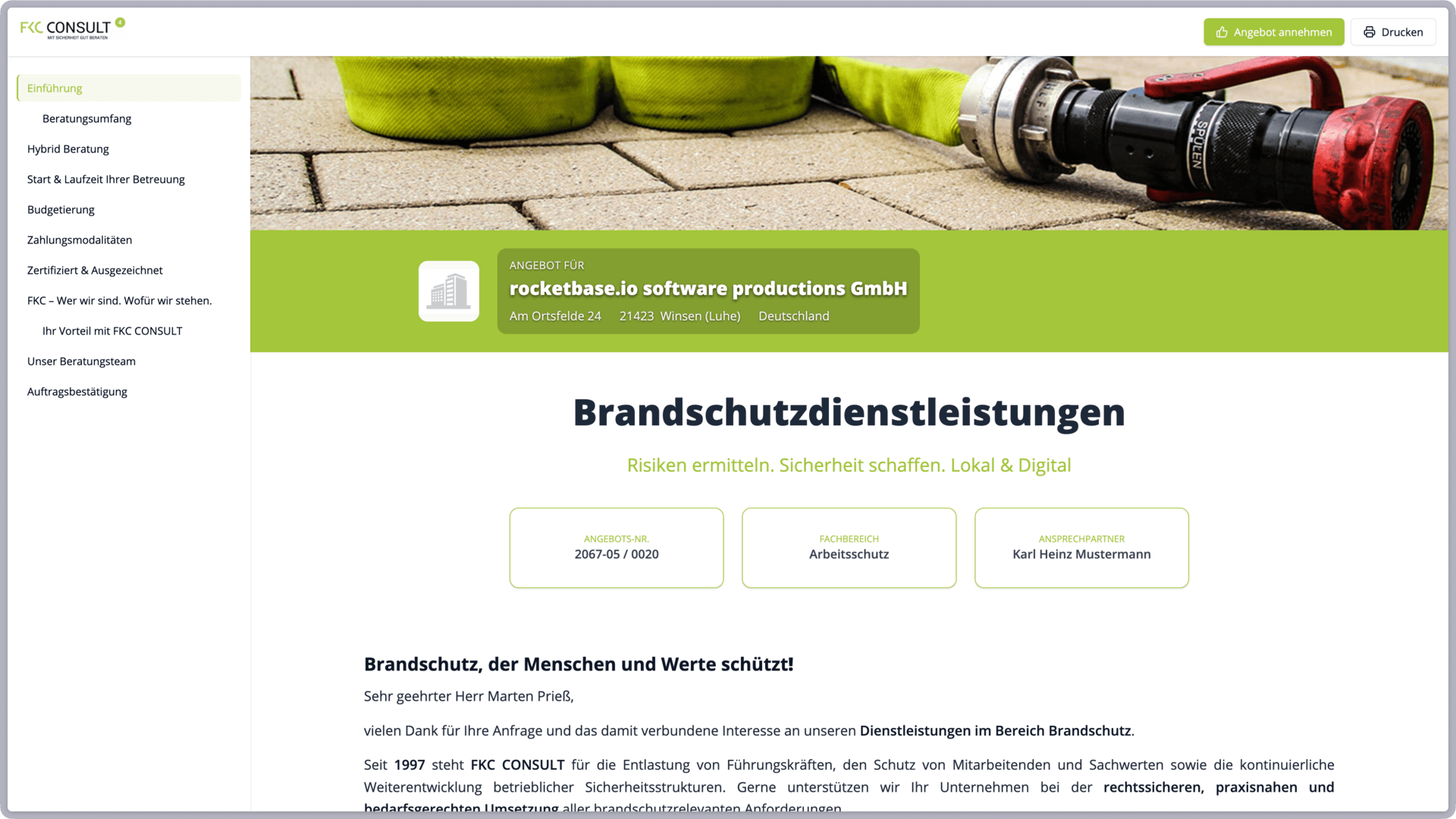 Angebotspräsentation